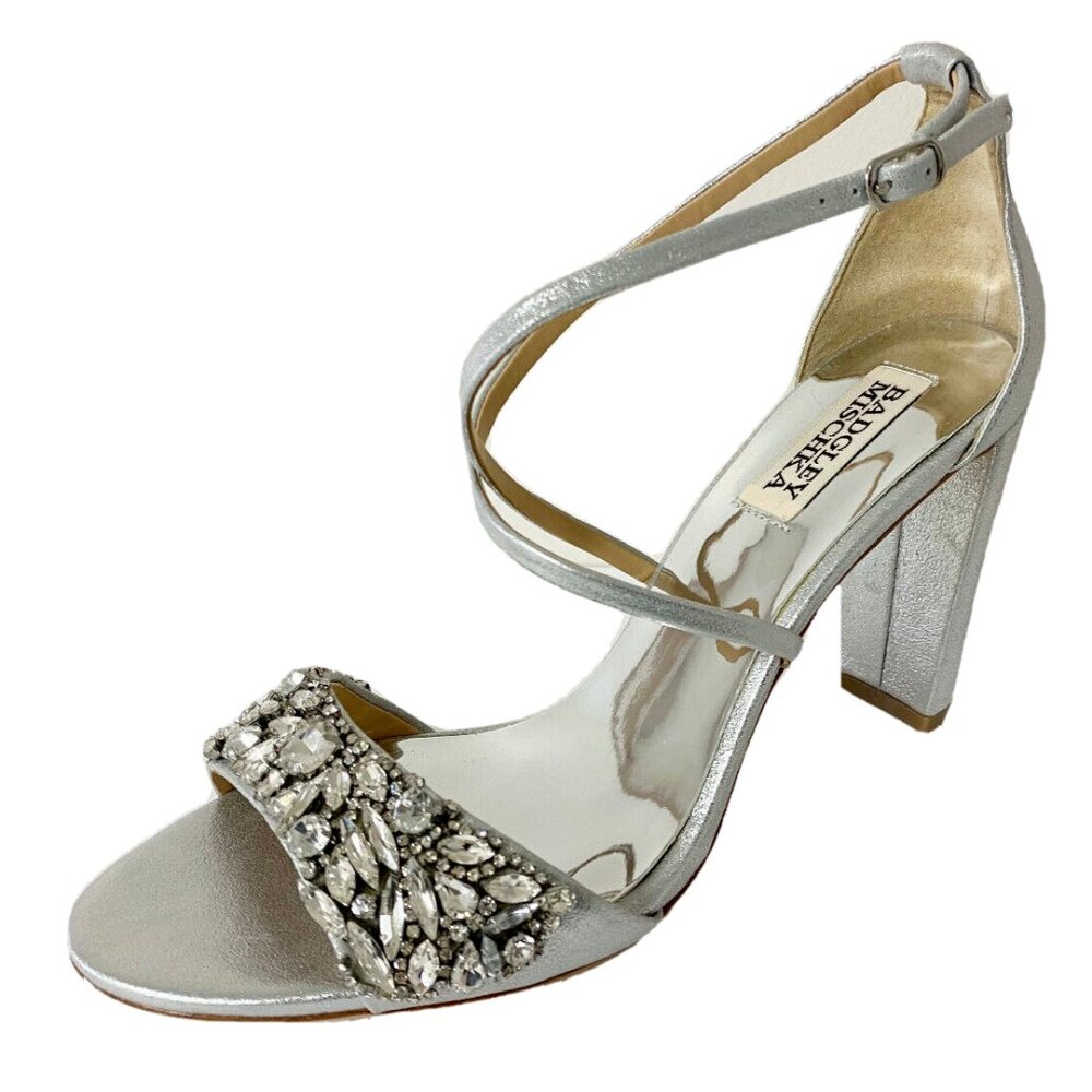 BADGLEY MISCHKA HARPER JEWELED EVENING PUMP, NIB